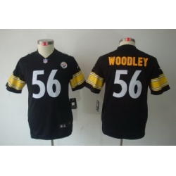 Youth Nike Youth Pittsburgh Steelers #56 Lamarr Woodley Black Limited Jerseys