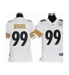 Youth Nike Youth Pittsburgh Steelers #99 Keisel white jersey