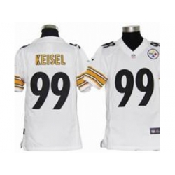 Youth Nike Youth Pittsburgh Steelers #99 Keisel white jersey