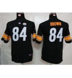 Youth Nike youth nfl Pittsburgh Steelers #84 Brown Black Jerseys