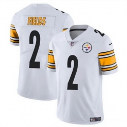 Youth Pittsburgh Steelers 2 Justin Fields White Vapor Untouchable Limited Stitched Football Jersey