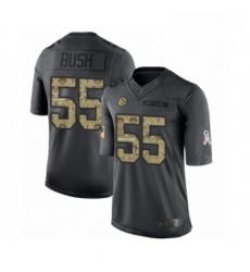 Youth Pittsburgh Steelers 55 Devin Bush Limited Black 2016 Salute to Service Football Jersey