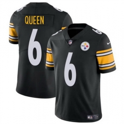 Youth Pittsburgh Steelers 6 Patrick Queen Black Vapor Untouchable Limited Stitched Football Jersey