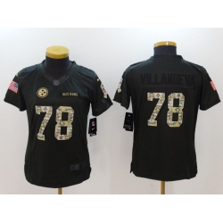 Youth Pittsburgh Steelers 78  Alejandro Villanueva Green Nike Salute to Service Limited NFL Jersey