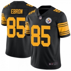 Youth Pittsburgh Steelers 85 Eric Ebron Color Rush Jersey   Black Limited 