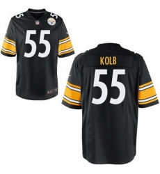 Youth Steelers #55 John kolb Black Home Game Stitched Jersey