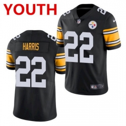 Youth pittsburgh steelers 22 najee harris black 2021 limited football jersey 