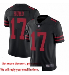 49ers 17 Jalen Hurd Black Alternate Men Stitched Football Vapor Untouchable Limited Jersey