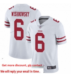 49ers 6 Mitch Wishnowsky White Men Stitched Football Vapor Untouchable Limited Jersey