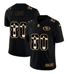 49ers 80 Jerry Rice Black Jesus Faith Edition Limited Jersey