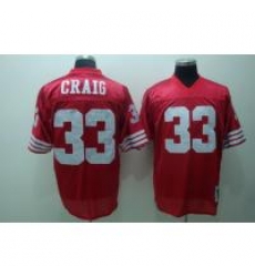 Francisco 49ers 33 Roger Craig Red Jerseys Throwback