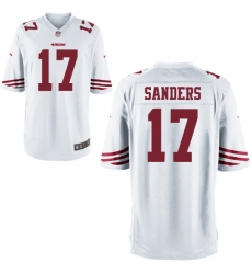 Men 49ers 17 Emmanuel Sanders White Game Stitched NFL Jersey