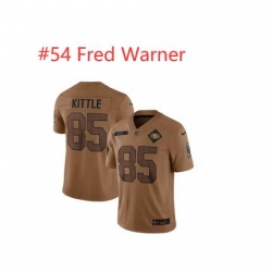 Men 49ers Fred Warner Brown Salute to service Limited Jersey