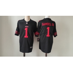 Men San Francisco 49ers 1 Deebo Samuel Black Vapor Untouchable Limited Stitched Football Jersey