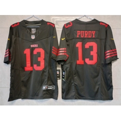 Men San Francisco 49ers 13 Brock Purdy Black 2023 F U S E  Vapor Untouchable Limited Stitched Football Jersey