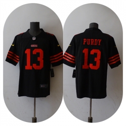 Men San Francisco 49ers 13 Brock Purdy Black Vapor Untouchable Limited Stitched Football Jersey