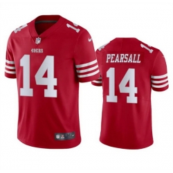 Men San Francisco 49ers 14 Ricky Pearsall Red 2024 Draft Vapor Untouchable Limited Stitched Football Jersey