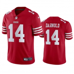 Men San Francisco 49ers 14 Sam Darnold Red Vapor Untouchable Limited Stitched Football Jersey