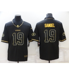 Men San Francisco 49ers 19 Deebo Samuel Black Golden Edition Stitched NFL Nike Limited Jersey