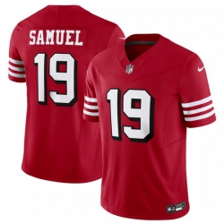 Men San Francisco 49ers 19 Deebo Samuel New Red 2023 F U S E  Vapor Untouchable Limited Stitched Football Jersey