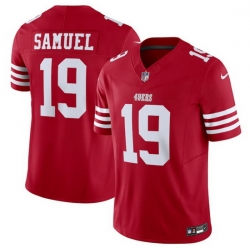 Men San Francisco 49ers 19 Deebo Samuel Red 2023 F.U.S.E. Vapor Untouchable Limited Stitched Football Jersey