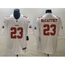 Men San Francisco 49ers 23 Christian McCaffrey White Vapor Untouchable Limited Stitched Jersey