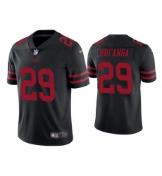 Men San Francisco 49ers 29 Talanoa Hufanga Black Vapor Limited Jersey