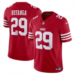 Men San Francisco 49ers 29 Talanoa Hufanga Red 2023 F U S E  Vapor Untouchable Limited Stitched Football Jersey
