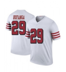 Men San Francisco 49ers 29 Talanoa Hufanga White Stitched Football Jersey