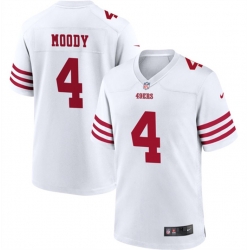 Men San Francisco 49ers 4 Jake Moody White Stitched Football Game Jersey