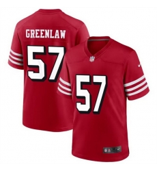 Men San Francisco 49ers 57 Dre Greenlaw New Red Stitched Game Football Jersey