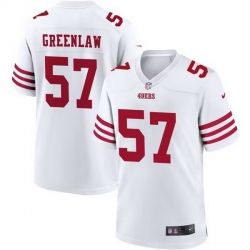 Men San Francisco 49ers 57 Dre Greenlaw White Stitched Game Football Jersey