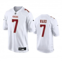 Men San Francisco 49ers 7 Charvarius Ward White Fashion Vapor Untouchable Limited Stitched Football Jersey
