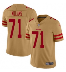 Men San Francisco 49ers 71 Trent Williams Gold Men Stitched NFL Limited Inverted Legend Jersey