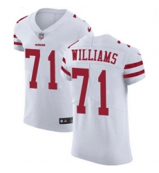 Men San Francisco 49ers 71 Trent Williams White Men Stitched NFL Vapor Untouchable Elite Jersey