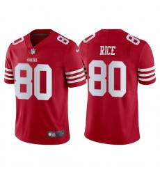 Men San Francisco 49ers 80 Jerry Rice 2022 New Scarlet Vapor Untouchable Stitched Football Jersey