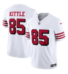 Men San Francisco 49ers 85 George Kittle New White 2023 F U S E  Vapor Untouchable Limited Stitched Football Jersey