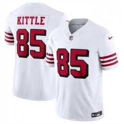 Men San Francisco 49ers 85 George Kittle New White 2023 F U S E  Vapor Untouchable Limited Stitched Football Jersey