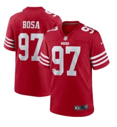 Men San Francisco 49ers 97 Nick Bosa 2022 New Scarlet Stitched Game Jersey