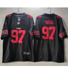 Men San Francisco 49ers 97 Nick Bosa Black 2023 F U S E Vapor Untouchable Limited Stitched Football Jersey
