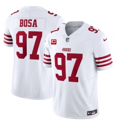 Men San Francisco 49ers 97 Nick Bosa White 2023 F U S E  With 2 Star C Patch Vapor Untouchable Limited Stitched Football Jersey