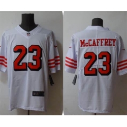 Men San Francisco 49ers Christian McCaffrey #23 Color Rush White Vapor Limited Jersey