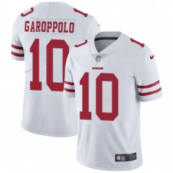 Mens Nike San Francisco 49ers 10 Jimmy Garoppolo White Vapor Untouchable Limited Player NFL Jersey