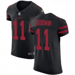 Mens Nike San Francisco 49ers 11 Marquise Goodwin Black Alternate Vapor Untouchable Elite Player NFL Jersey