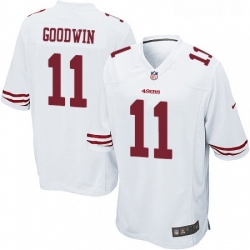 Mens Nike San Francisco 49ers 11 Marquise Goodwin Game White NFL Jersey