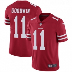 Mens Nike San Francisco 49ers 11 Marquise Goodwin Red Team Color Vapor Untouchable Limited Player NFL Jersey