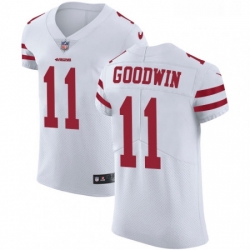 Mens Nike San Francisco 49ers 11 Marquise Goodwin White Vapor Untouchable Elite Player NFL Jersey