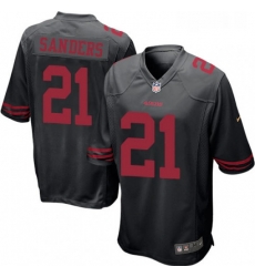 Mens Nike San Francisco 49ers 21 Deion Sanders Game Black NFL Jersey