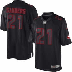 Mens Nike San Francisco 49ers 21 Deion Sanders Limited Black Impact NFL Jersey