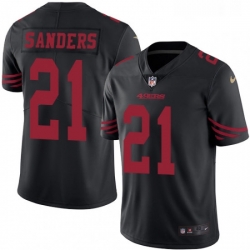Mens Nike San Francisco 49ers 21 Deion Sanders Limited Black Rush Vapor Untouchable NFL Jersey